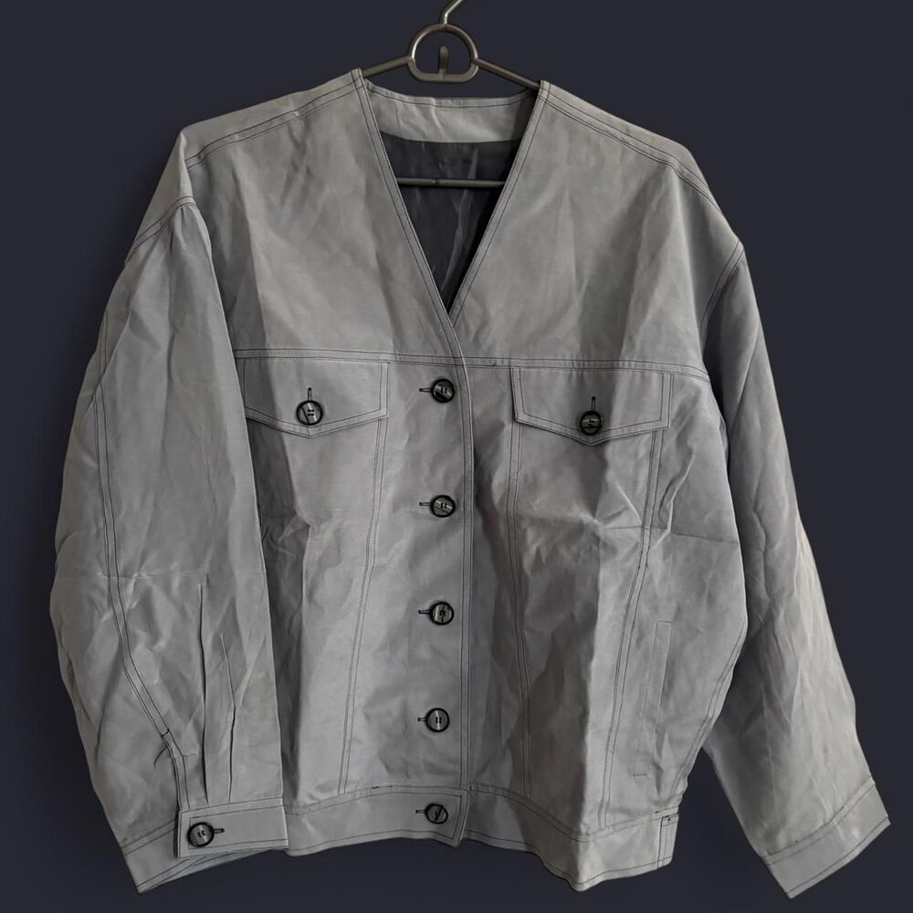 Unbranded Women's Grey and Blue Jacket